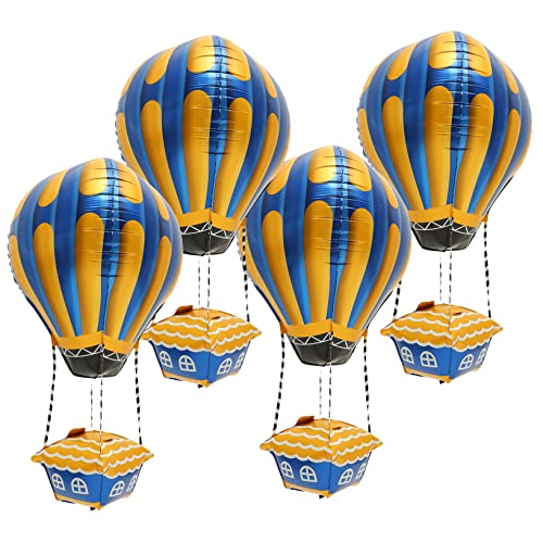 COLLBATH 4 Stück Heißluftballon Geburtstagsparty Luftballons Aluminiumfolien Luftballons Hochzeitsdekorationen Partyzubehör Party Deko Luftballons Geburtstagsparty Dekorationen von COLLBATH