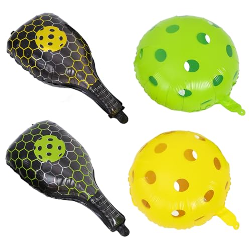 COLLBATH 4 Stück Schlägerballon Sport Thematisiert Hohlkugel-partyzubehör Loch Ball Party Dekorationen Ausgehöhlter Kugelballon Massenballons Geburtstag Luftballons Party-kit Aluminiumfolie von COLLBATH