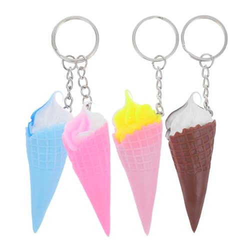COLLBATH 4 Stück Schlüsselanhänger Künstliche Eiswaffel -pop-form Bausatz Vanille Inhaber Eisspielzeug Für Gefälschte Eiswaffel Wagen Zapfen Waffeln Creme Plüsch Pvc COLLBATH 4 Stück Schlüsselanhänger Künstliche Eiswaffel -pop-form Bausatz Vanille Inhaber Eisspielzeug Für Gefälschte Eiswaffel Wagen Zapfen Waffeln Creme Plüsch Pvc von COLLBATH