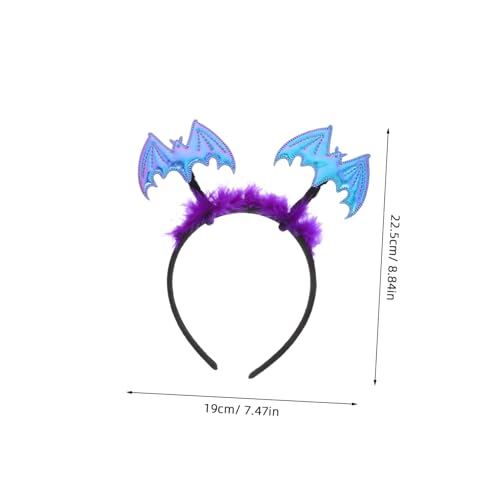 COLLBATH 4 Stück Teiliges Halloween Haarreifen mit Weichem Stoff Elastisch Cosplay Fledermaus und Spinne Haarband für Erwachsene und Hautfreundlich Festliche Kostüm Accessoires für Party von COLLBATH