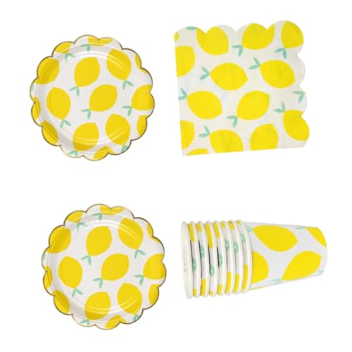 COLLBATH 4 Zitronen-Esstischdekoration Cupcake -Stand Partyzubehör mit Obstmotiv Servietten Geschirr Obstteller Obstschale Party Sachen dekoringe Partyzubehör Dessert-Tischdekoration COLLBATH 4 Zitronen-Esstischdekoration Cupcake -Stand Partyzubehör mit Obstmotiv Servietten Geschirr Obstteller Obstschale Party Sachen dekoringe Partyzubehör Dessert-Tischdekoration von COLLBATH
