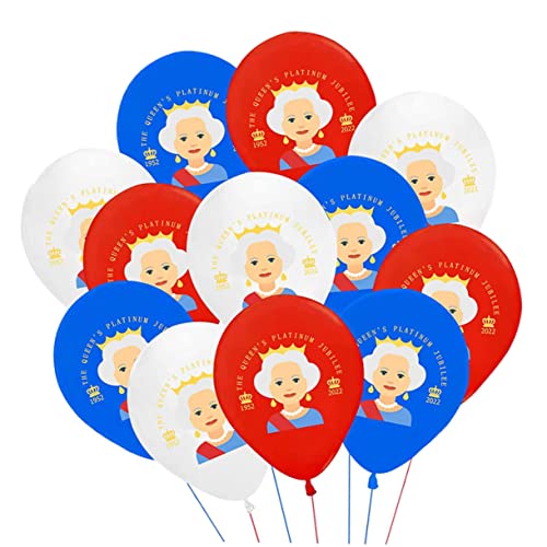 COLLBATH 40 Stück Ballon Der Britischen Königin Partyballon Ballon-ornamente Dekorative Luftballons Szenenlayout-sprechblasen Platinverzierungen Bedruckte Latexballons Emulsion von COLLBATH