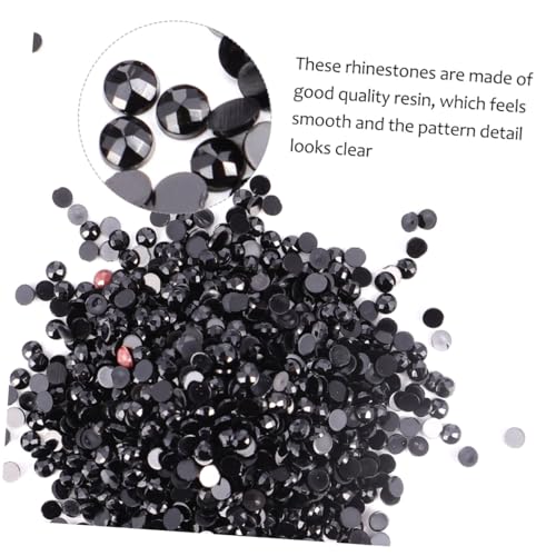 COLLBATH 48 Stück Runde Diamanten Aus Kunstharz Diamantabdeckung Diamantkunst Runde Bohrer Kunstharz Cabochons DIY Strassschmuck Flache Unterseite von COLLBATH