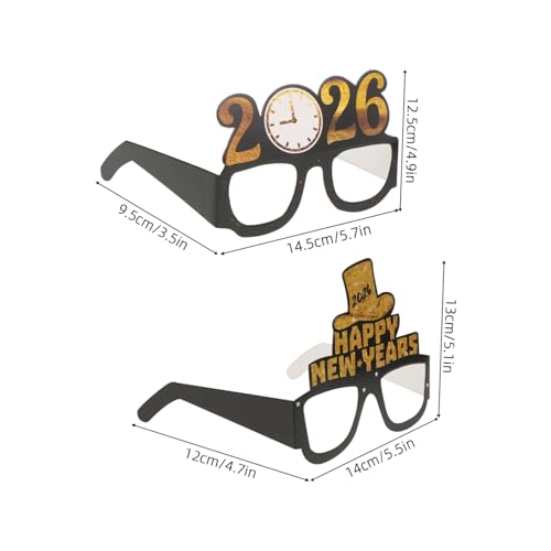 COLLBATH 5 Sätze Silvester Partybrillen aus Papier mit Glitzer Festliche Happy Year Eyewear für Neujahrsfeier Deko und Fotorequisiten Einweg und Einfach zu Verteilen COLLBATH 5 Sätze Silvester Partybrillen aus Papier mit Glitzer Festliche Happy Year Eyewear für Neujahrsfeier Deko und Fotorequisiten Einweg und Einfach zu Verteilen von COLLBATH