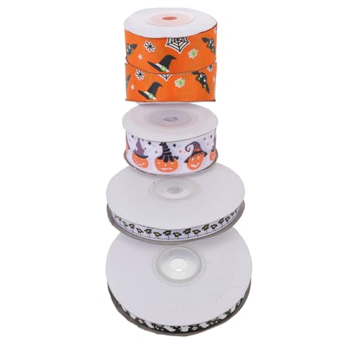 COLLBATH 5 Stück Halloween-Gurtband Schleife Dekoration Herbstband fallen halloween halloween assecoires present packaging ribbon geschenkband Band für DIY Verpackungsband Polyester COLLBATH 5 Stück Halloween-Gurtband Schleife Dekoration Herbstband fallen halloween halloween assecoires present packaging ribbon geschenkband Band für DIY Verpackungsband Polyester von COLLBATH