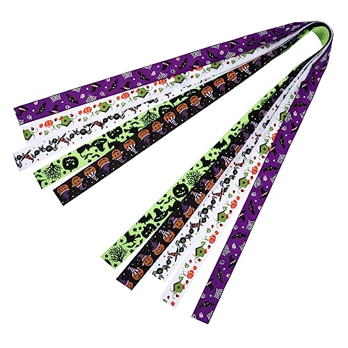 COLLBATH 5 Stück Halloween-dekoratives Band geschenkband halloween geschenkeband Halloween-Dekorationspaket Halloween-Party-Girlande klein Geschenkbänder Band der Halloween-Serie Polyester von COLLBATH