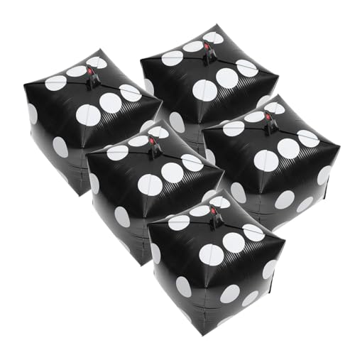 COLLBATH 5 Stück Würfelballons aus Aluminiumfolie Schwarze Dekorationsballons für Themenpartys Geburtstagsfeiern und Unvergessliche Fotos COLLBATH 5 Stück Würfelballons aus Aluminiumfolie Schwarze Dekorationsballons für Themenpartys Geburtstagsfeiern und Unvergessliche Fotos von COLLBATH