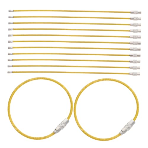 COLLBATH 50 Stück Teiliges Pvc beschichtetes Stahlseil Schlüsselringe Kratzfest und Langlebig Hohe Tragfähigkeit Geeignet für Gepäckanhänger Schlüsselanhänger und Küchenutensilien COLLBATH 50 Stück Teiliges Pvc beschichtetes Stahlseil Schlüsselringe Kratzfest und Langlebig Hohe Tragfähigkeit Geeignet für Gepäckanhänger Schlüsselanhänger und Küchenutensilien von COLLBATH