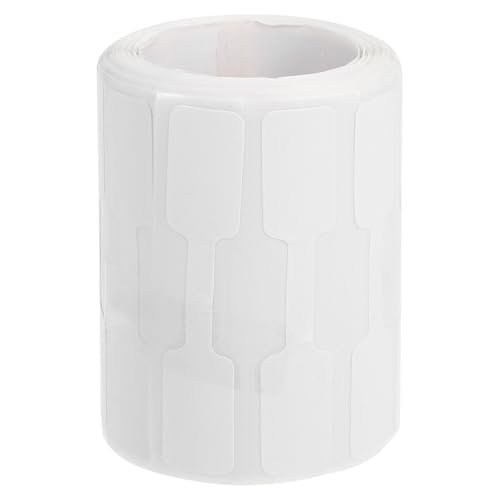 COLLBATH 500 Stück Schmuck-Preisschilder: Rechteckige Form, selbstklebende, blanke Hantel-Schmuckaufkleber, Etiketten für Armband, Ring, Kleidungsdisplay, Weiß von COLLBATH