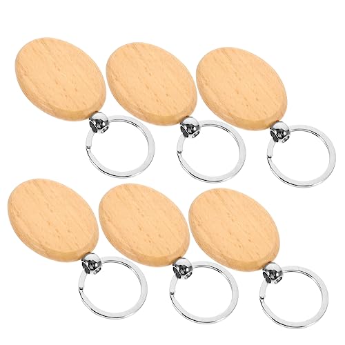 COLLBATH 6 Stück Holz Schlüsselanhänger Blanko Gravur Schlüsselanhänger Buchenholz DIY Holzanhänger für Bastelprojekte Personalisierbare Schlüsselketten für und Dekoration COLLBATH 6 Stück Holz Schlüsselanhänger Blanko Gravur Schlüsselanhänger Buchenholz DIY Holzanhänger für Bastelprojekte Personalisierbare Schlüsselketten für und Dekoration von COLLBATH