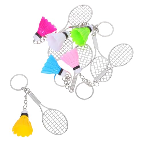 COLLBATH 6 Stück Metall Schlüsselanhänger mit Federball Anhänger für Taschen Handtaschen Party Dekoration von COLLBATH