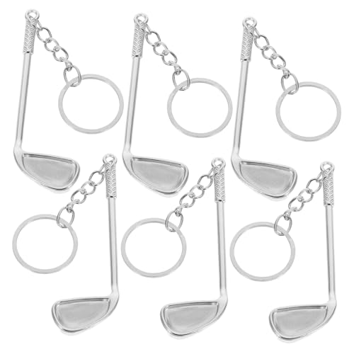 COLLBATH 6 Stück Mini Golf Schlüsselanhänger Teiliges Golfschläger und Ball für Golfer Taschen und Rucksackdekoration für Sportliebhaber von COLLBATH