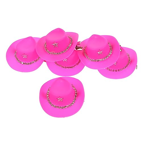 COLLBATH 6 Stück Mini Western Cowboy Hut Haarnadel Party Haarschmuck Geschenke Cowboy Party Dekoration Lieferungen Kappe Haarspangen Hochzeit Haarspange Haarschmuck Für Frauen Haarhüte Für von COLLBATH