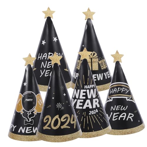 COLLBATH 6 Stück Neujahrs Partyhüte aus Papier Bunte Hut Requisiten für Erwachsene Foto Accessoires für Neujahrsfeiern Langlebig und Leicht COLLBATH 6 Stück Neujahrs Partyhüte aus Papier Bunte Hut Requisiten für Erwachsene Foto Accessoires für Neujahrsfeiern Langlebig und Leicht von COLLBATH