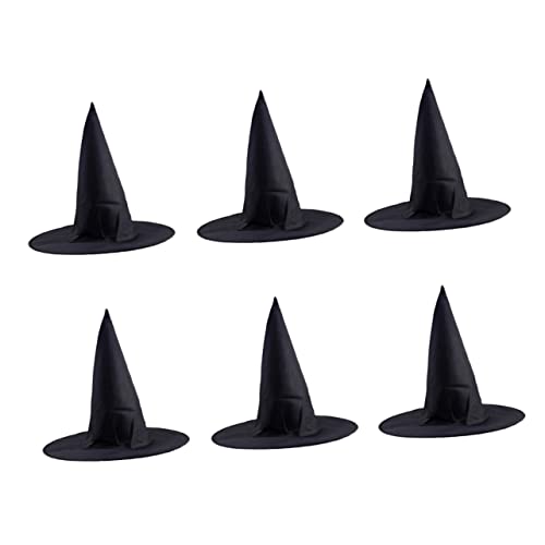 COLLBATH 6 Stück Teiliges Halloween Hexenhut aus Hochwertigem Oxfordstoff Klassische Schwarze Spitze Hexenhüte als Party Accessoires für Karneval Kostüm und Gruselige Rollenspiele COLLBATH 6 Stück Teiliges Halloween Hexenhut aus Hochwertigem Oxfordstoff Klassische Schwarze Spitze Hexenhüte als Party Accessoires für Karneval Kostüm und Gruselige Rollenspiele von COLLBATH