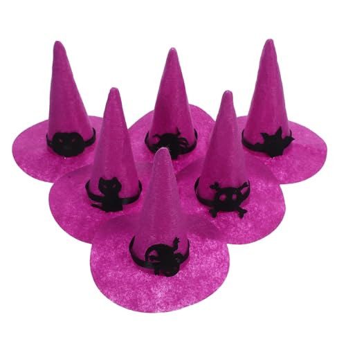 COLLBATH 6 Stück Weiche Filz Hüte für Diy Projekte Halloween Kostümzubehör Dekoration für Maskeraden Partys und Festivals von COLLBATH