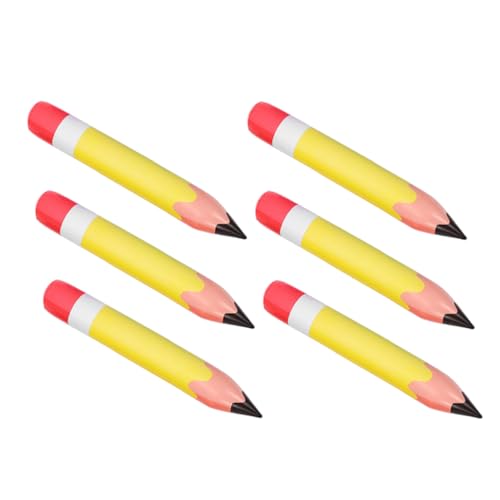 COLLBATH 6 Stücke Pvc Aufblasbare Bleistift Ballons Klassenzimmer Zurück Zu Schule Jumbo Buntstift Requisiten Für Geburtstag Party von COLLBATH