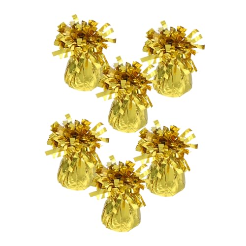 COLLBATH 6Stücke Ballongewichte aus Metallischem Kunststoff Eleganter Ballonbeschwerer für Hochzeiten Geburtstagsfeiern Babypartys und Jubiläen Dekorative Gewichtsblöcke von COLLBATH
