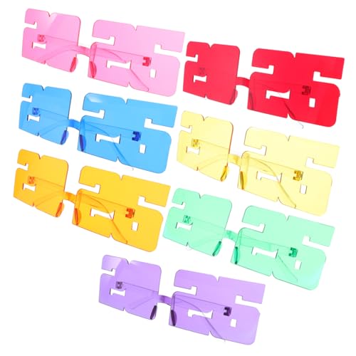 COLLBATH 7 Stück Lustige Neujahrsbrillen für Erwachsene Partyaccessoires für Weihnachten und Silvester Auffällige Fotorequisiten zur Feier COLLBATH 7 Stück Lustige Neujahrsbrillen für Erwachsene Partyaccessoires für Weihnachten und Silvester Auffällige Fotorequisiten zur Feier von COLLBATH