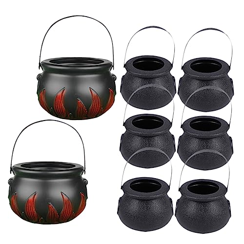 COLLBATH 8 Stück Teiliges Halloween Süßigkeiten Kessel Große Schwarze Feuerkessel mit Flammen Kleine für Erwachsene Langlebig und Ungiftig für Halloween Partys COLLBATH 8 Stück Teiliges Halloween Süßigkeiten Kessel Große Schwarze Feuerkessel mit Flammen Kleine für Erwachsene Langlebig und Ungiftig für Halloween Partys von COLLBATH