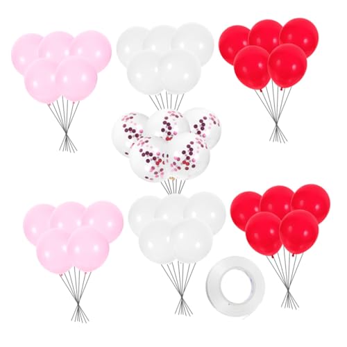 COLLBATH 80Stücke Hochzeitsballons Dekorative Luftballons Für Hochzeitsfeiern Valentinstag Party Dekoration Glänzender Konfetti Ballons von COLLBATH