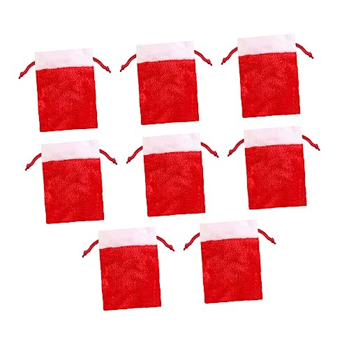 COLLBATH 8St Weihnachts-Plüsch- tasche Weihnachtsmessertasche Tasche mit Kordelzug Taschen christmas bags weihnachtliche geschenktüten Süßigkeitentasche Geschenkbehälter rot COLLBATH 8St Weihnachts-Plüsch- tasche Weihnachtsmessertasche Tasche mit Kordelzug Taschen christmas bags weihnachtliche geschenktüten Süßigkeitentasche Geschenkbehälter rot von COLLBATH