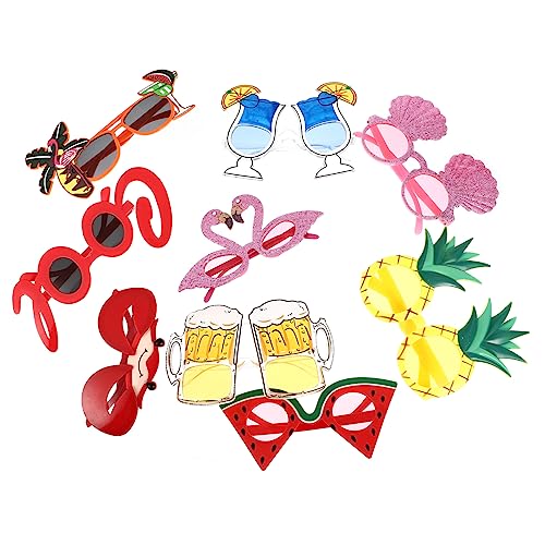 COLLBATH 9 Paare Hawaiian Party Sonnenbrillen Teiliges Tropisches Brillen für Luau Feiern Bunte Designs mit Ananas Flamingo Krabbe und für Strandpartys und Foto Requisiten COLLBATH 9 Paare Hawaiian Party Sonnenbrillen Teiliges Tropisches Brillen für Luau Feiern Bunte Designs mit Ananas Flamingo Krabbe und für Strandpartys und Foto Requisiten von COLLBATH