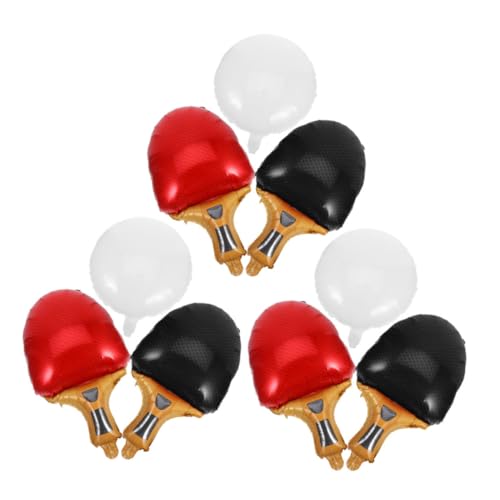 COLLBATH 9 Stück Teiliges Tischtennis Ballon aus Langlebiger Folie mit Roten und Schwarzen Schlägern Plus Weißen Bällen Wiederverwendbar für Sportparty Dekorationen und Geburtstagsfeiern im COLLBATH 9 Stück Teiliges Tischtennis Ballon aus Langlebiger Folie mit Roten und Schwarzen Schlägern Plus Weißen Bällen Wiederverwendbar für Sportparty Dekorationen und Geburtstagsfeiern im von COLLBATH
