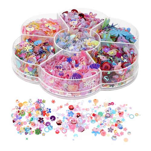 COLLBATH Bunte Lose Pailletten für Basteln und Nail Art Irisierende Glitzer Perlen Langlebige Schmucksteine für Kleidung Haaraccessoires und DIY Projekte Vielseitige Basteljuwelen COLLBATH Bunte Lose Pailletten für Basteln und Nail Art Irisierende Glitzer Perlen Langlebige Schmucksteine für Kleidung Haaraccessoires und DIY Projekte Vielseitige Basteljuwelen von COLLBATH
