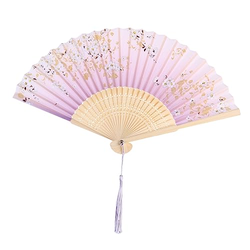 COLLBATH Faltbarer Handfächer im Japanischen Stil Handgefertigter Fächer mit Blumenmuster für Tanz Partys Hochzeiten und Dekoration für Souvenirs und COLLBATH Faltbarer Handfächer im Japanischen Stil Handgefertigter Fächer mit Blumenmuster für Tanz Partys Hochzeiten und Dekoration für Souvenirs und von COLLBATH