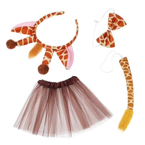 COLLBATH Giraffen kostüm Set für Mädchen mit Tüllrock Geweih haarreif und Fliege Tierkostüm für Fasching Halloween Geburtstagsfeiern und Weihnachtsfest Verspieltes Rollenspiel Zubehör COLLBATH Giraffen kostüm Set für Mädchen mit Tüllrock Geweih haarreif und Fliege Tierkostüm für Fasching Halloween Geburtstagsfeiern und Weihnachtsfest Verspieltes Rollenspiel Zubehör von COLLBATH