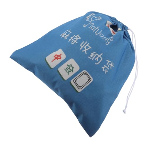 COLLBATH Große Mahjong Aufbewahrungstasche mit Kordelzug Staub Feuchtigkeitsresistenter Stoffbeutel Tragbare Organizer Tasche für Spielsteine und Zubehör Vielseitig für Zuhause und Reisen von COLLBATH