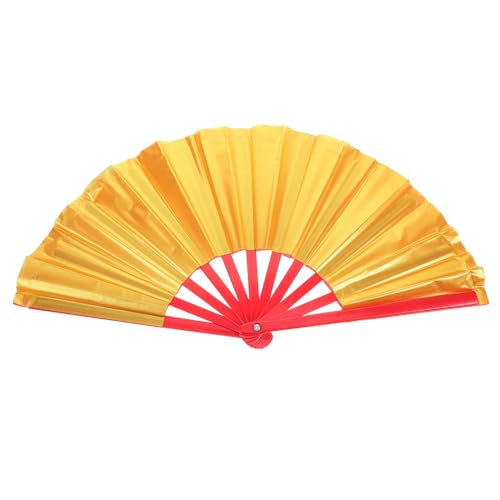 COLLBATH Großer Faltbarer Handfächer Tai Chi Fan aus Kunststoff Rot gold Leichter Bühnenfächer für Tanzperformance Faltbarer Handventilator für Kung Fu Musikfestivals Dekoration und Party COLLBATH Großer Faltbarer Handfächer Tai Chi Fan aus Kunststoff Rot gold Leichter Bühnenfächer für Tanzperformance Faltbarer Handventilator für Kung Fu Musikfestivals Dekoration und Party von COLLBATH