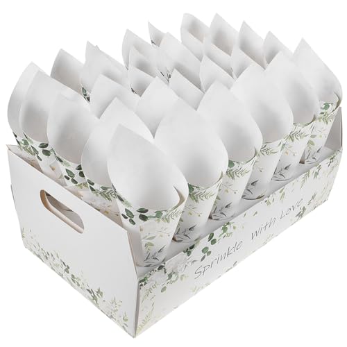 COLLBATH Hochwertiges Papierkonfetti-kegelhalter Hochzeit Dekoration Langlebiges Bastelpapier Eleganter Kegelform-behälter für DIY Konfetti-blütenblätter und Festliche Partygestaltung von COLLBATH