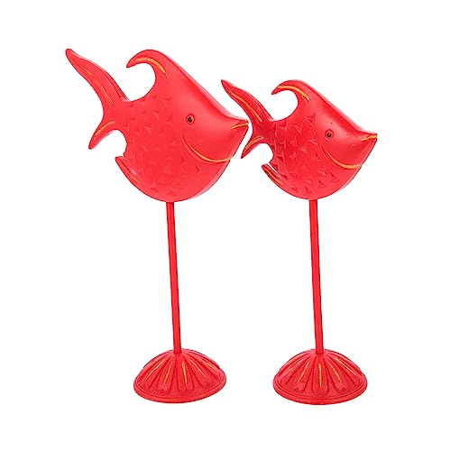 COLLBATH Holzornament Aus Fisch Für Schlafzimmer Tischdekoration Mediterraner Stil Rot COLLBATH Holzornament Aus Fisch Für Schlafzimmer Tischdekoration Mediterraner Stil Rot von COLLBATH