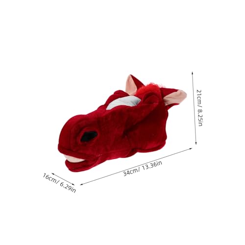 COLLBATH Horse Head Hat Pferde-maskottchen Kopfbedeckung für Neujahrs Halloween-partys Cosplay Tierkostüm Leicht Atmungsaktiv für Bühne und Karneval von COLLBATH