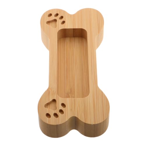 COLLBATH Knochenförmiger Holz Visitenkartenhalter Süßes Schreibtischornament für Bürodekoration Organizer für Visitenkarten Handgefertigt aus Nachhaltigem Holz zur Aufbewahrung von Karten von COLLBATH