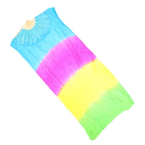 COLLBATH Länglicher Bauchtanz Fächer aus Seide mit Farbverlauf Fan für Damen Tanzaccessoires für Auftritte Hochzeiten und Partys COLLBATH Länglicher Bauchtanz Fächer aus Seide mit Farbverlauf Fan für Damen Tanzaccessoires für Auftritte Hochzeiten und Partys von COLLBATH