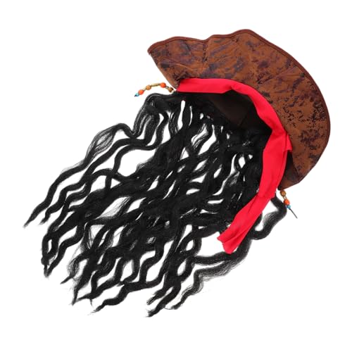 COLLBATH Piratenhut mit Roten Bandana Verstellbarer Karnevalshut für Erwachsene und Geeignet für Halloween Cosplay Themenpartys und Piratenkostüme von COLLBATH