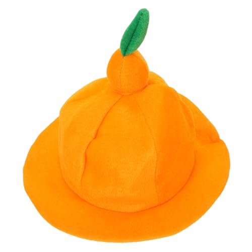 COLLBATH Plüsch Orange Kostüm Hut Hüftumfang Lustige Halloween Party Kopfbedeckung für Erwachsene Kreative Frucht Mütze Festliches Accessoire Cosplay Verkleidung von COLLBATH
