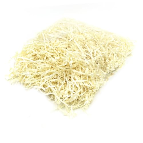 COLLBATH Rafite Seidenpapier Verpackungskorb Knisterpapier Füllung Knisterpapier Schnittfüllpapier Heuschnitzelpapier Knisterfüller Party Weihnachten Weiß Großpackung Geschenke von COLLBATH