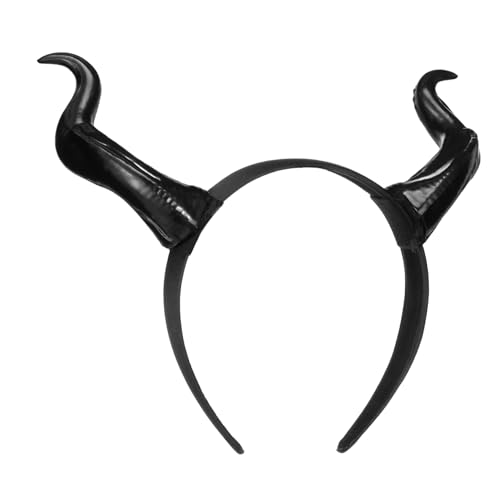 COLLBATH Teufelshörner Haarreif Halloween Kostüm Zubehör Leichter Schwarzer Hörner Haarreifen für Party Ball Bühnenauftritt Animalisches Ziegenhorn Cosplay Headband COLLBATH Teufelshörner Haarreif Halloween Kostüm Zubehör Leichter Schwarzer Hörner Haarreifen für Party Ball Bühnenauftritt Animalisches Ziegenhorn Cosplay Headband von COLLBATH