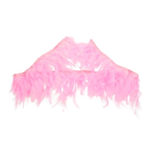 COLLBATH Türkischer Fransenbesatz für Diy Kostüme Elegantes Federband Hochwertigem Material für Hochzeiten Bastelarbeiten und Dekoration Langlebig und Hellrosa von COLLBATH