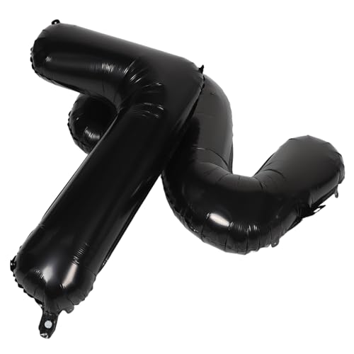 COLLBATH Zahlen Luftballons Schwarz Folienballon Geburtstag Jubiläum Dekoration Langlebig Vielseitig Einsetzbar für Party Feier Veranstaltungsort Auffälliges Design für Fotohintergrund von COLLBATH
