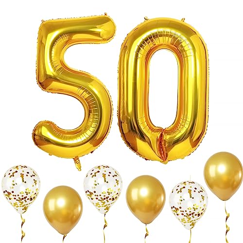 COLOFALLA 14 Pcs XXL Luftballons Zahlen 50 Goldene Hochzeit Deko Folienballons Gold Weiß 50. Geburtstag Frau Mann Ballons 50. Hochzeitstag Jubiläum Jahrestag Party Deko COLOFALLA 14 Pcs XXL Luftballons Zahlen 50 Goldene Hochzeit Deko Folienballons Gold Weiß 50. Geburtstag Frau Mann Ballons 50. Hochzeitstag Jubiläum Jahrestag Party Deko von COLOFALLA