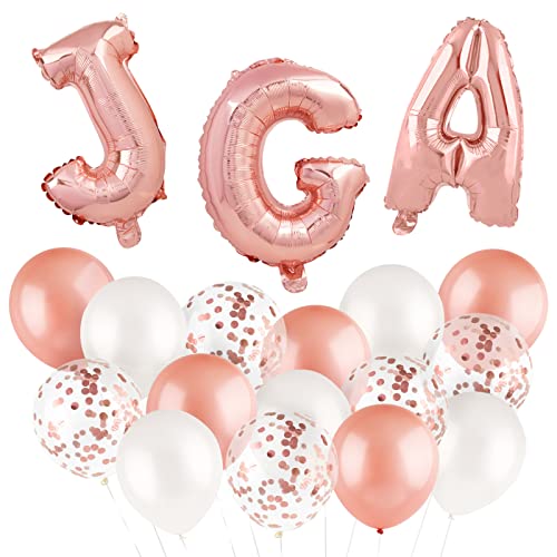 18 Pcs JGA Deko Frauen Luftballons Junggesellinnenabschied Rosegold JGA Folienballons Latexballons Girlande Deko Bride To Be Bachelorette JGA Ballons (JGA) von COLOFALLA