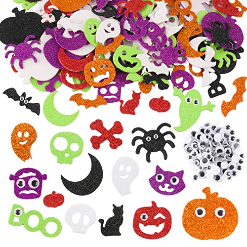 300 Stk Halloween Aufkleber für Kinder 200 pcs Schaum Sticker Glitzer 100 Pcs Wackelaugen Selbstklebend Kulleraugen Aufkleber DIY Basteln Halloween Party Deko Geschenke Kindergeburtstag Mitgebsel 300 Stk Halloween Aufkleber für Kinder 200 pcs Schaum Sticker Glitzer 100 Pcs Wackelaugen Selbstklebend Kulleraugen Aufkleber DIY Basteln Halloween Party Deko Geschenke Kindergeburtstag Mitgebsel von COLOFALLA