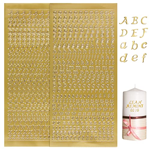 4 Blätter Sticker Buchstaben Zahlen Aufkleber Buchstaben zum Beschriften Gold Dekosticker für Kerzen Weihnachten Taufe Kommunion Konfirmation Hochzeit Geschenk Umschlag 4 Blätter Sticker Buchstaben Zahlen Aufkleber Buchstaben zum Beschriften Gold Dekosticker für Kerzen Weihnachten Taufe Kommunion Konfirmation Hochzeit Geschenk Umschlag von COLOFALLA