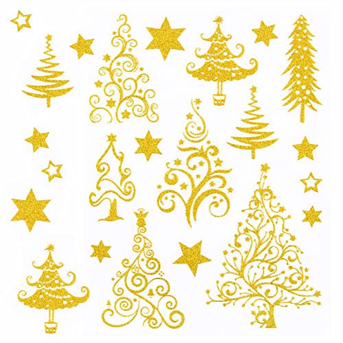5 Blätter Weihnachtsaufkleber Gold Glitzer Aufkleber Weihnachten Sticker Weihnachtsbaum Sterne Tannenbaum Weihnachtssticker Selbstklebend Deko für DIY Basteln Scrapbook Geschenke 5 Blätter Weihnachtsaufkleber Gold Glitzer Aufkleber Weihnachten Sticker Weihnachtsbaum Sterne Tannenbaum Weihnachtssticker Selbstklebend Deko für DIY Basteln Scrapbook Geschenke von COLOFALLA