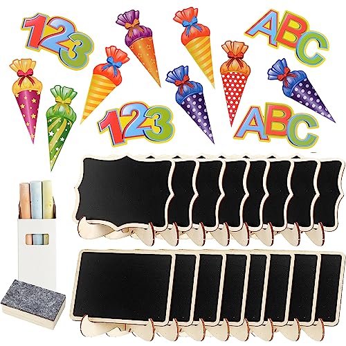52Pcs Einschulung Tischdeko 36 Stk Streudeko Konfetti Zuckertüte ABC 123 + 16 Pcs Mini Holz Tafel Kreidetafel zum Beschriften für Schulkind Einschulung Schulanfang Deko Geschenk Junge Mädchen 52Pcs Einschulung Tischdeko 36 Stk Streudeko Konfetti Zuckertüte ABC 123 + 16 Pcs Mini Holz Tafel Kreidetafel zum Beschriften für Schulkind Einschulung Schulanfang Deko Geschenk Junge Mädchen von COLOFALLA